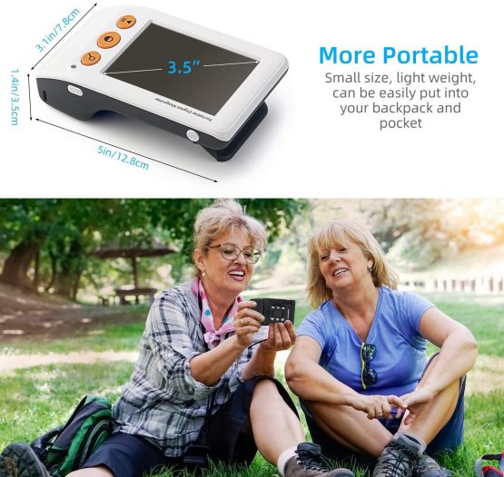 Digital Mobile Magnifier with 3.5 Inch LCD Screen - Provides 25X Text Enlargement for Easier Reading by Home Care Wholesale - Image 3