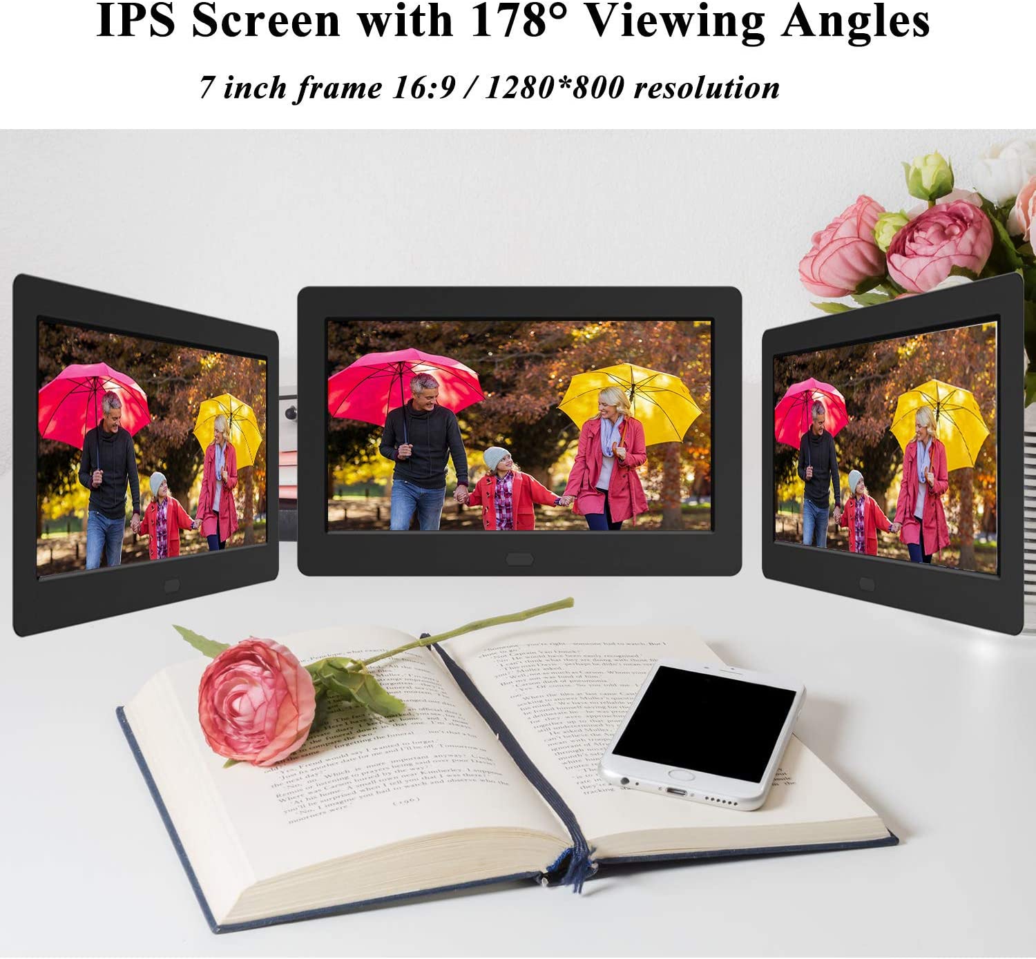 MELCAM Digital Photo Frame 10 Inch 1920×1080 Motion Sensor 169 IPS