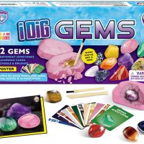 Dr. Daz Gemstone Dig Kits 12 Gem Excavation Kits with 12 Real Precious Stones Mega Gems Digging Kit for Kids Mineralogy Geology Science STEM Gift