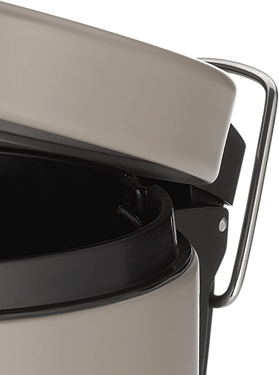 Kela cosmetic bin brown 3l, metal pedal bin bathroom, bathroom waste bin with inner bin and carrying handle, MONACO - Image 4