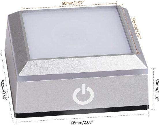 ERWEI LED Light Base Show Stand Display Plate with Sensitive Touch Switch for 3D Laser Crystal Glass Art - Image 4