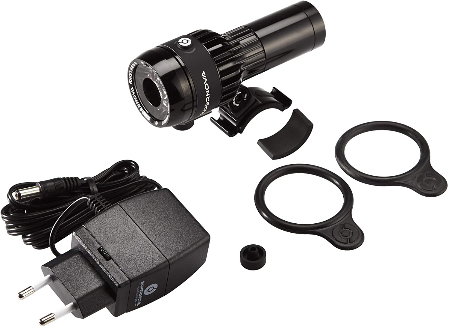 SUPER NOVA Unisex - Adult Airstream 2 Front Light, Black, Battery, Akku - Image 2