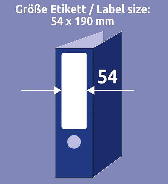 ADZ C32267-25 Card Inserts for Lever Arch Folder Spines by Leitz and Elba Non-Coated Micro-Perforations 170 g 54 x 190 m White 25 Sheets - Image 2