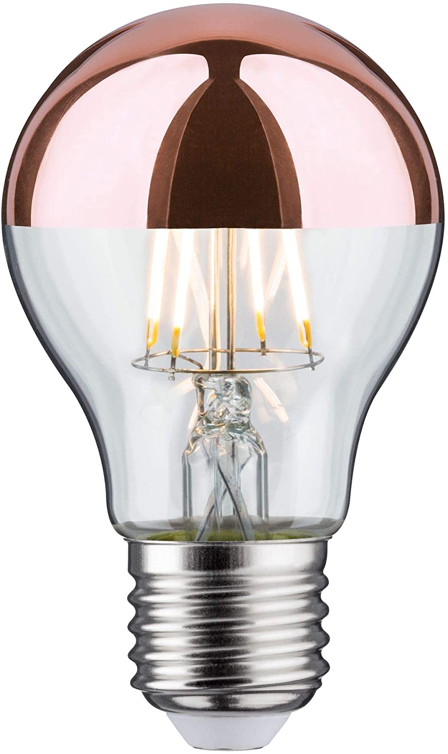 Paulmann 28671 LED lamp Filament GL 6.5 watts lamp Crown Mirror Copper 2700 K Warm White E27, 1 Stück (1er Pack)