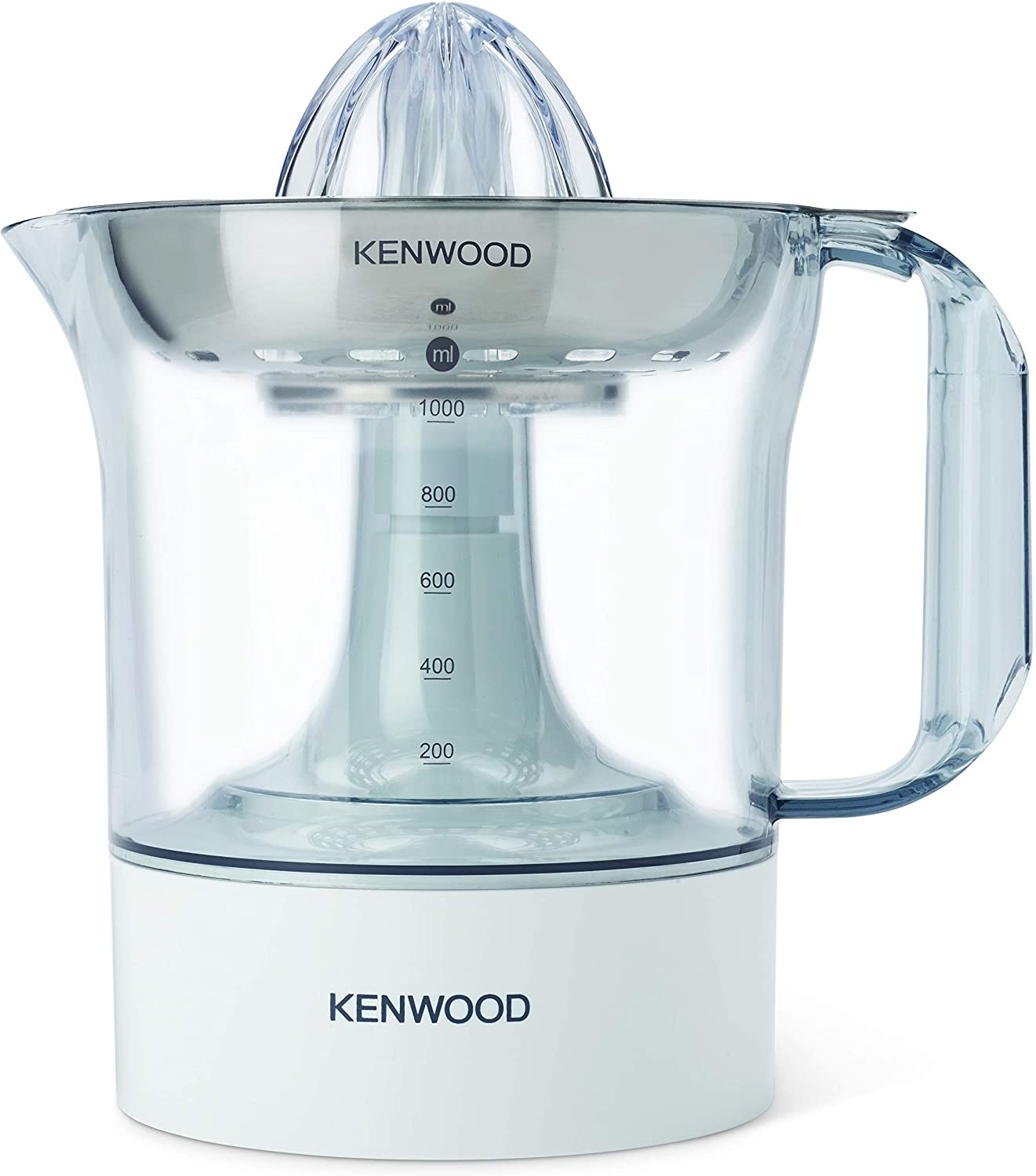 Kenwood JE 290 True-Serie / Zitruspresse / 1,0 Liter / Edelstahlsieb / 40 Watt / Weiß (Renewed), White