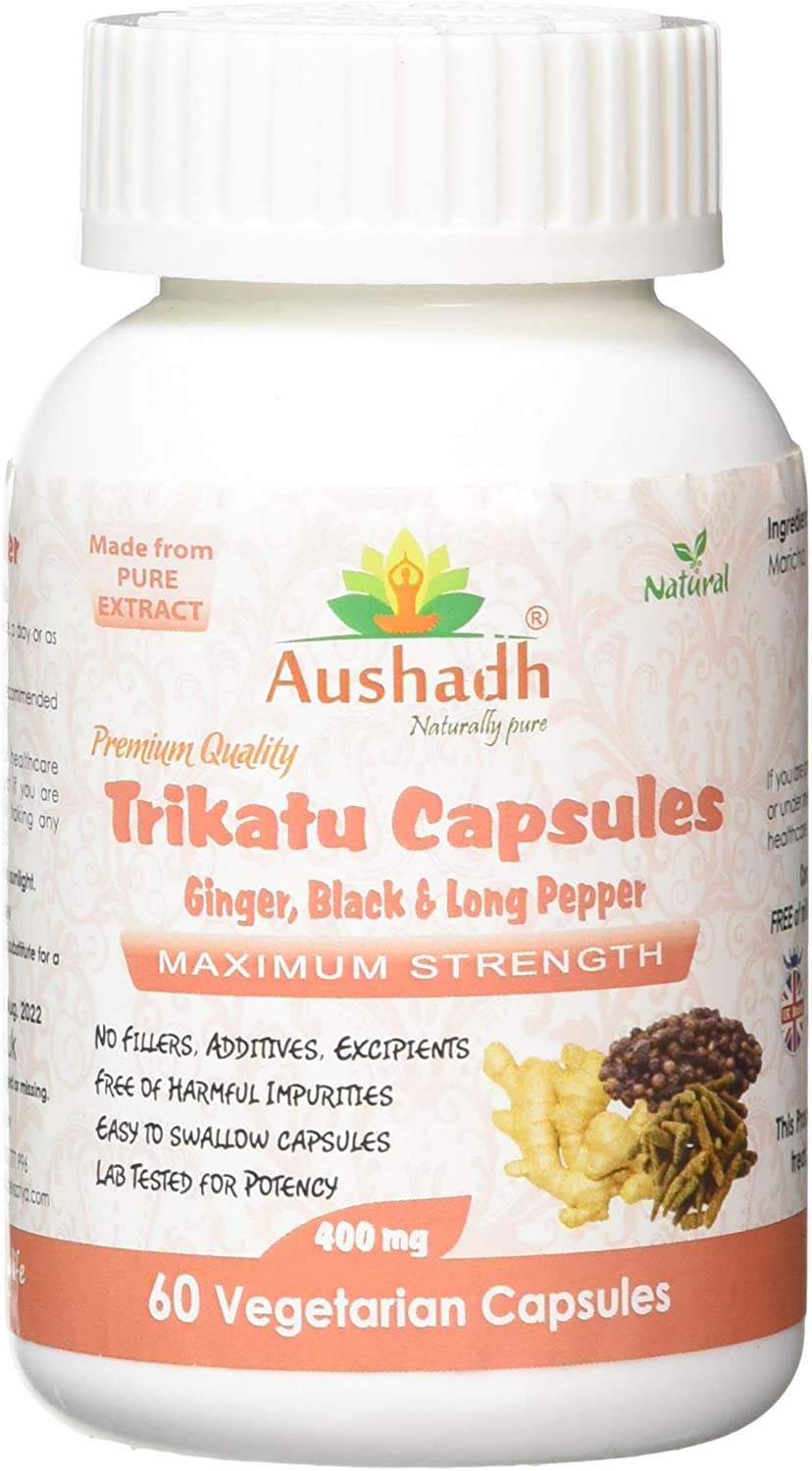 Aushadh Trikatu Capsule, Natural, 60 count (Pack of 1)