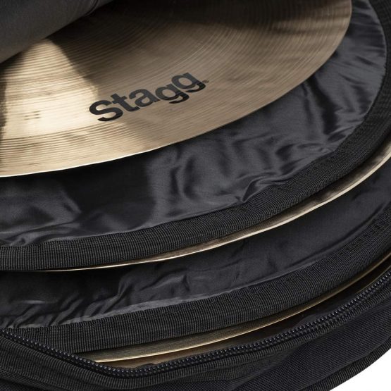 Stagg CYB-10 Dual Padded Cymbal Bag - Black - Image 3