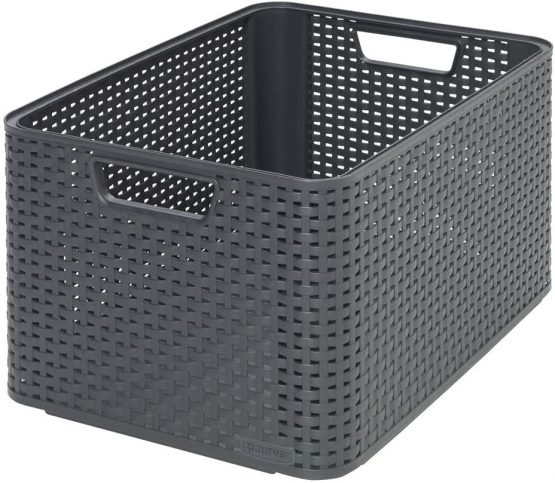 CURVER Style 205852 Storage Box Rattan-Look Size L Second Generation Polypropylene
