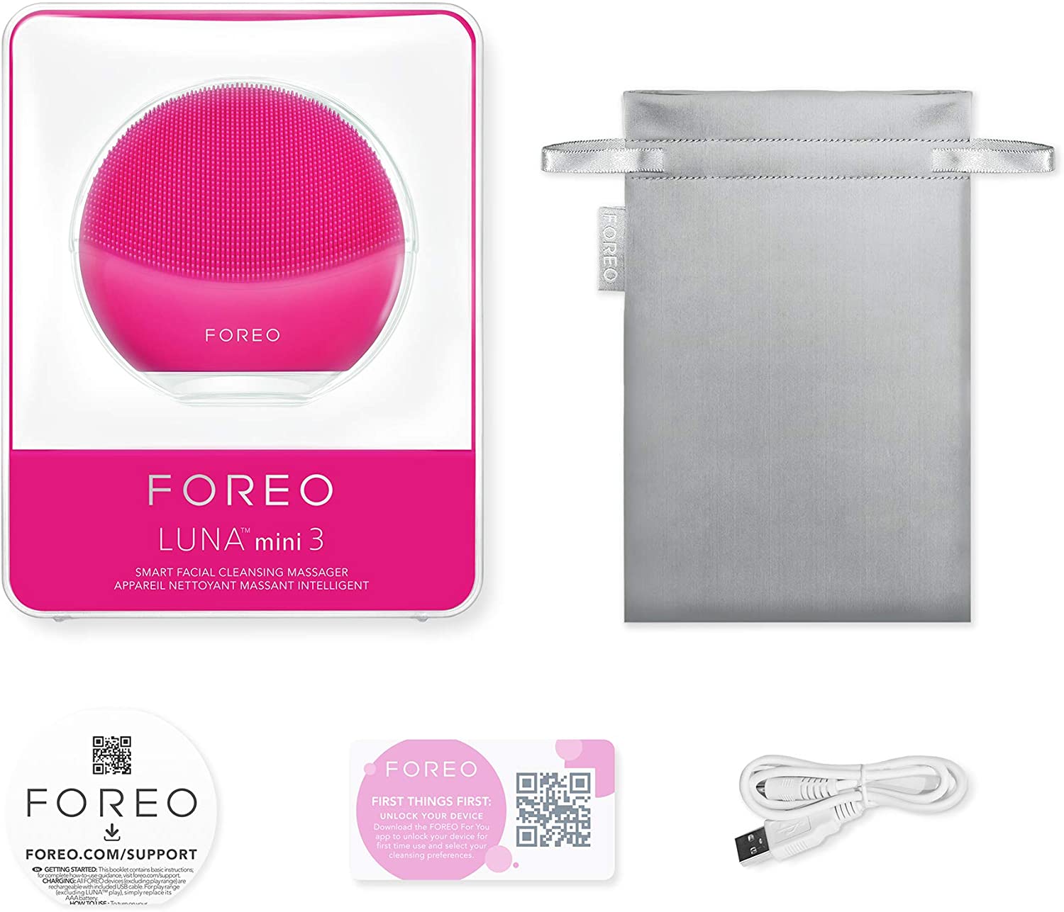 Foreo Luna Mini 3 Facial Cleansing Brush, Travel Accessories, Face Massager Electric, Ultra-Hygienic Silicone - Image 4