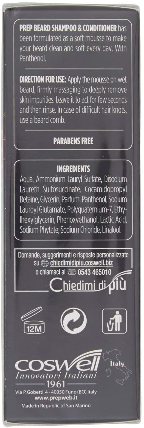 Prep Shampoo & Shave Balm 100 ml, multi-coloured, 100 ml (Pack of 1) - Image 3