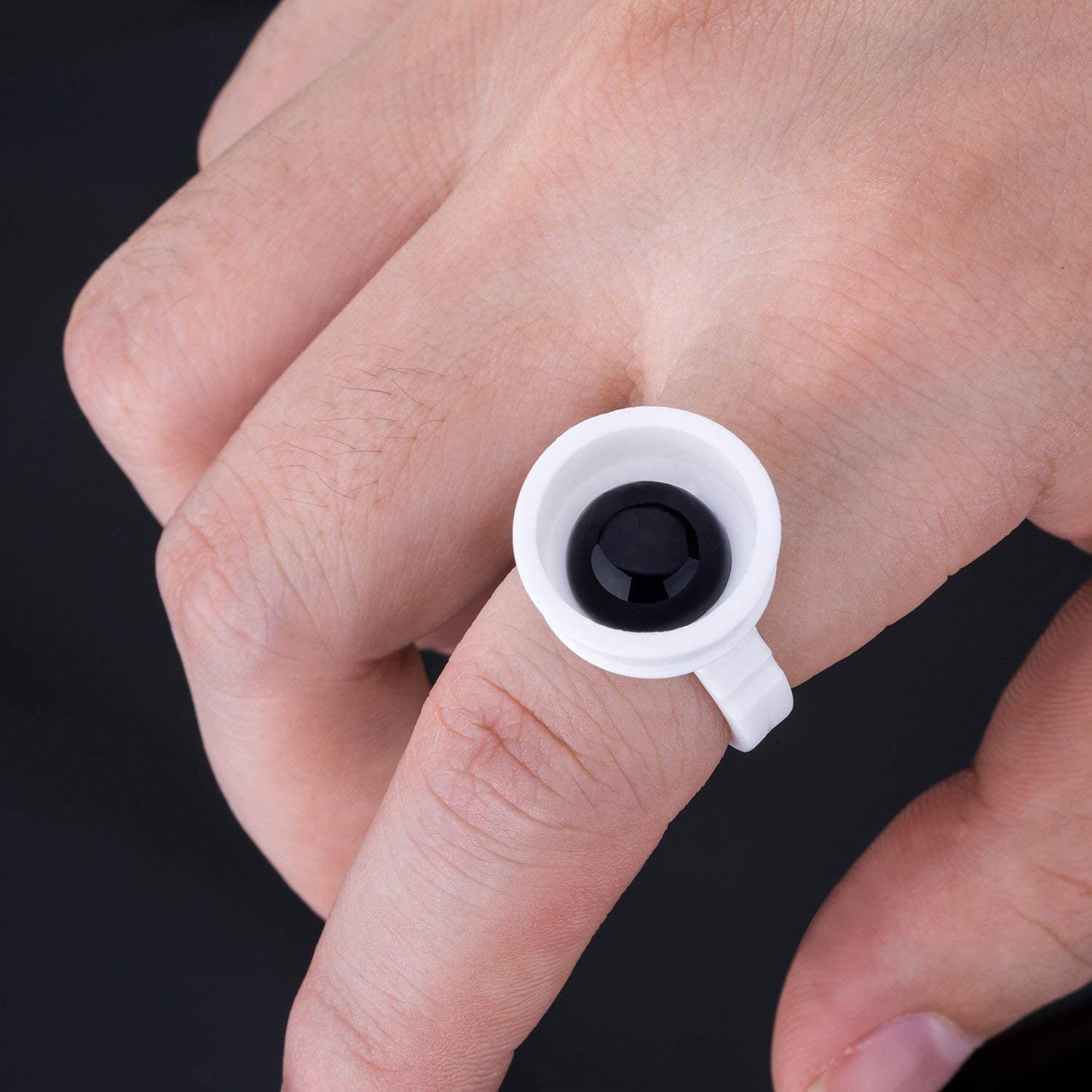 Leevia 200 Disposable Plastic Glue Ring Nail Art Polish Holders Tattoo Individual False Eyelash Extension Adhesive Pigment Holders Beauty Tool - Image 2