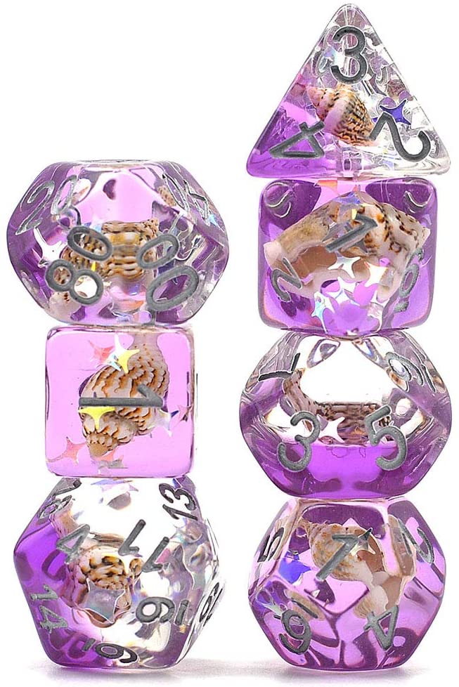cusdie Conch Dice Polyhedral Dice Sets for Dungeons and Dragons Playing DND Dice