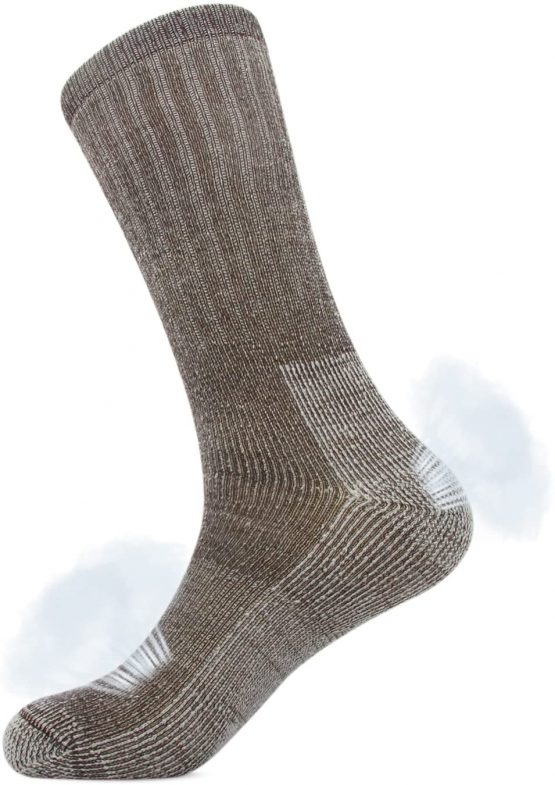 Vihir Men's Cushioned Thick Merino Wool Crew Sock for Skiing, Trekking, Hiking - Image 3