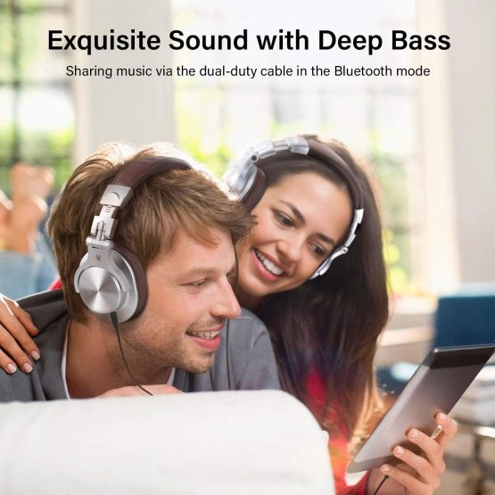 OneOdio A70 Over Ear Bluetooth Headphones, Foldable Wireless and Wired Headset with Microphone, Professional Studio Monitor Mixing Headphones for TV/PC/Phone - Image 4