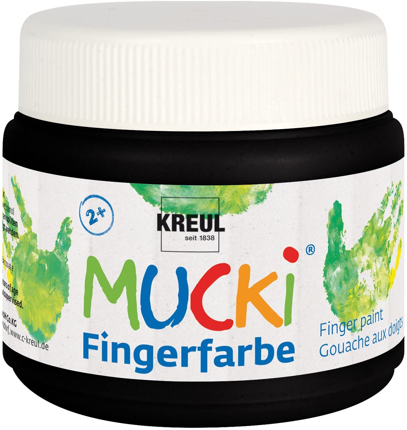 Mucki Finger Paint, Black, 150 ml (Pack of 1)
