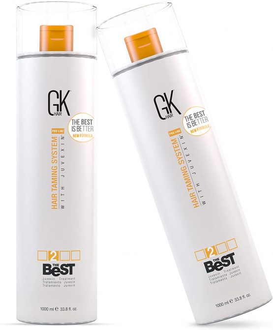 GK HAIR Global Keratin The Best (33.8 Fl Oz/1000ml) Smoothing Keratin Hair Treatment - Professional Brazilian Complex Blowout Straightening For Silky Smooth & Frizz Free Hair - Image 3