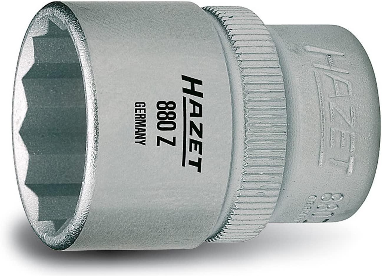 HAZET 880Z-10 25 mm 12-Point Traction Profile Socket - Chrome-Plated/Polished, Schlüsselweite: 10 mm