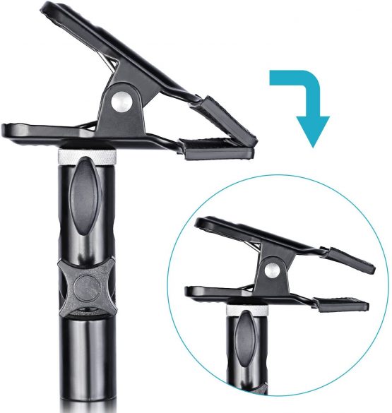 Neewer® Photo Studio Heavy Duty Metal Clamp Holder with 5/8" Light Stand Attachment for Reflector - Image 2