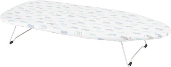 Kleeneze KL062291ELISEEU Table Top Ironing Board with Cotton Cover, 73 x 31 cm, Elise