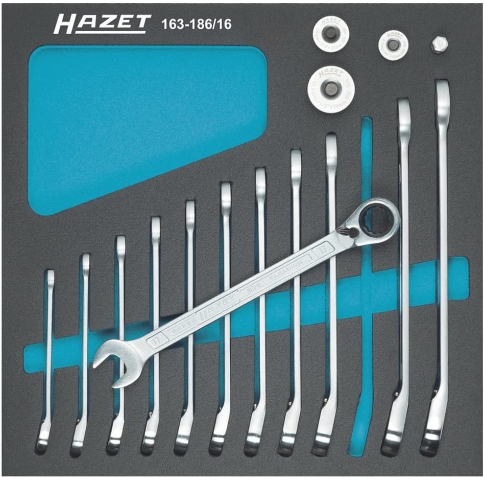 HAZET 163-186/16 Tool Set in Safety-Insert-System, Multi-colour