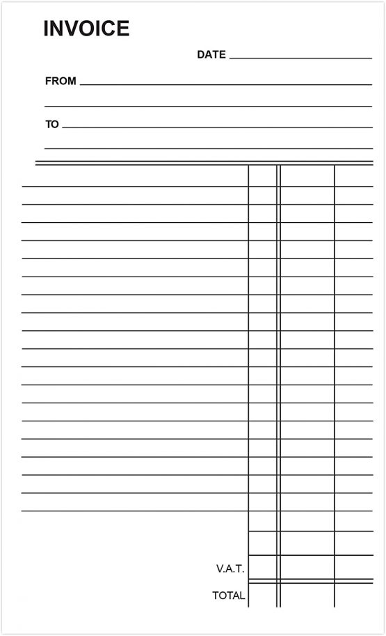 Silvine Carbonless Duplicate Invoice Book - Numbered 1-100 with index sheet (210 x 127mm) [Pack of 6] - Image 3
