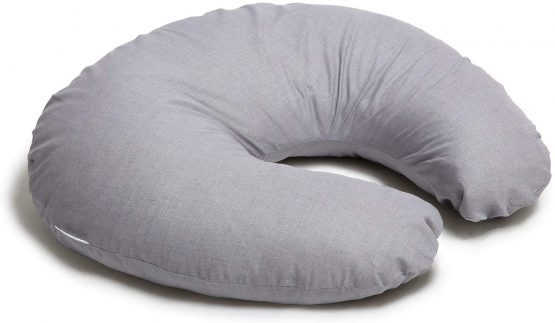 Niimo Nursing Pillow Breastfeeding Baby Maternity Pillow + Pillow Cover 100% Cotton Removable-Washable Inner Filling Polyester Fiber Multifunctional for Mom and Baby (Gray and White Stars) - Image 3