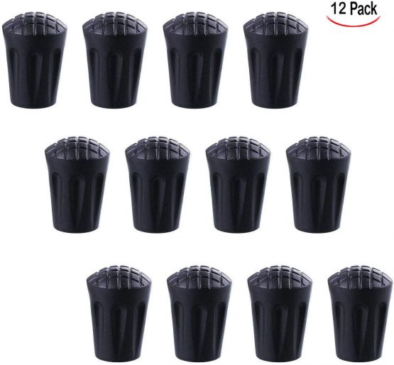 Enzege 12 Pcs Extra Durable Rubber Replacement Tips (Replacement Feet/Paws/Ferrules/Caps) for Trekking Poles - Image 2