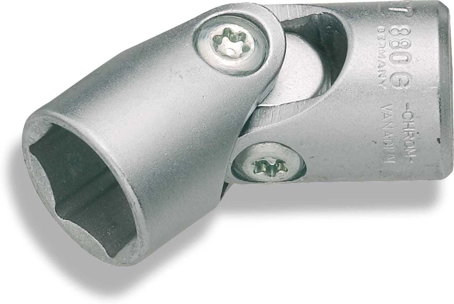 HAZET 880G-16 46 mm Joint Traction Profile Socket - Chrome-Plated/Polished, 16 mm Schlüsselweite