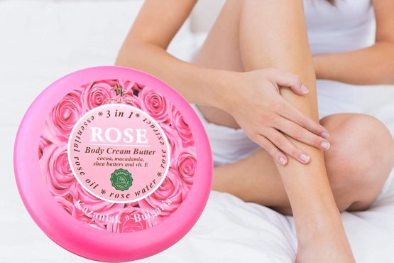 Body Cream Butter, Skin Rejuvenating Moisturiser with Natural Rose Oil and Rose Water; Natural Cocoa, Macadamia and Shea Butter, Vitamin E, Tattoo Care Cream, No Paraben, No Petrolatum, 250ml - Image 3