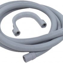 SPARES2GO Universal Drain Hose with Right Angle End for Washing Machines (2.5m, 19mm / 21mm )