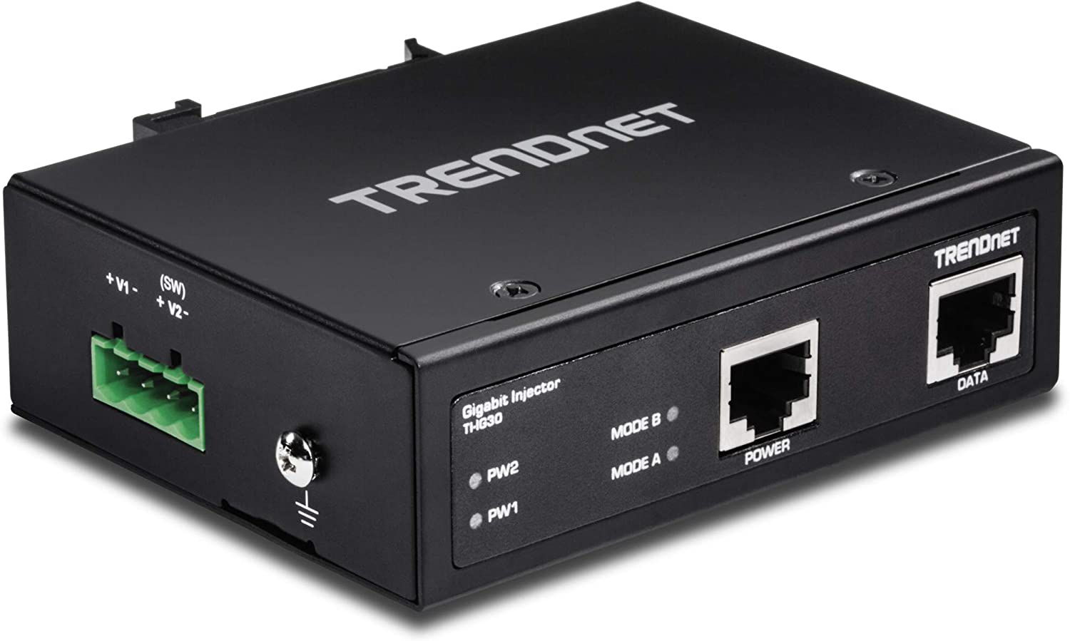 TRENDnet TI-IG30 Hardened Industrial Gigabit PoE+ Injector, Black - Image 4