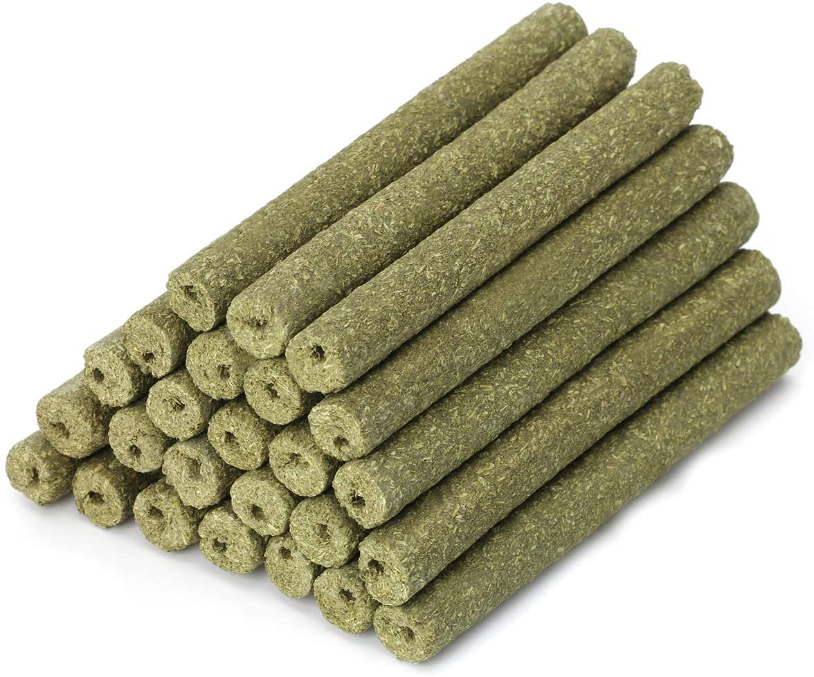 25 PCS Natural Timothy Hay Sticks Chinchilla Chew