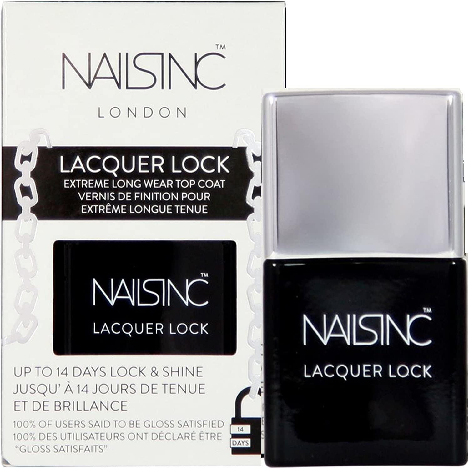 Nails Inc Lacquer Lock Top Coat, 14 ml (Pack of 1)