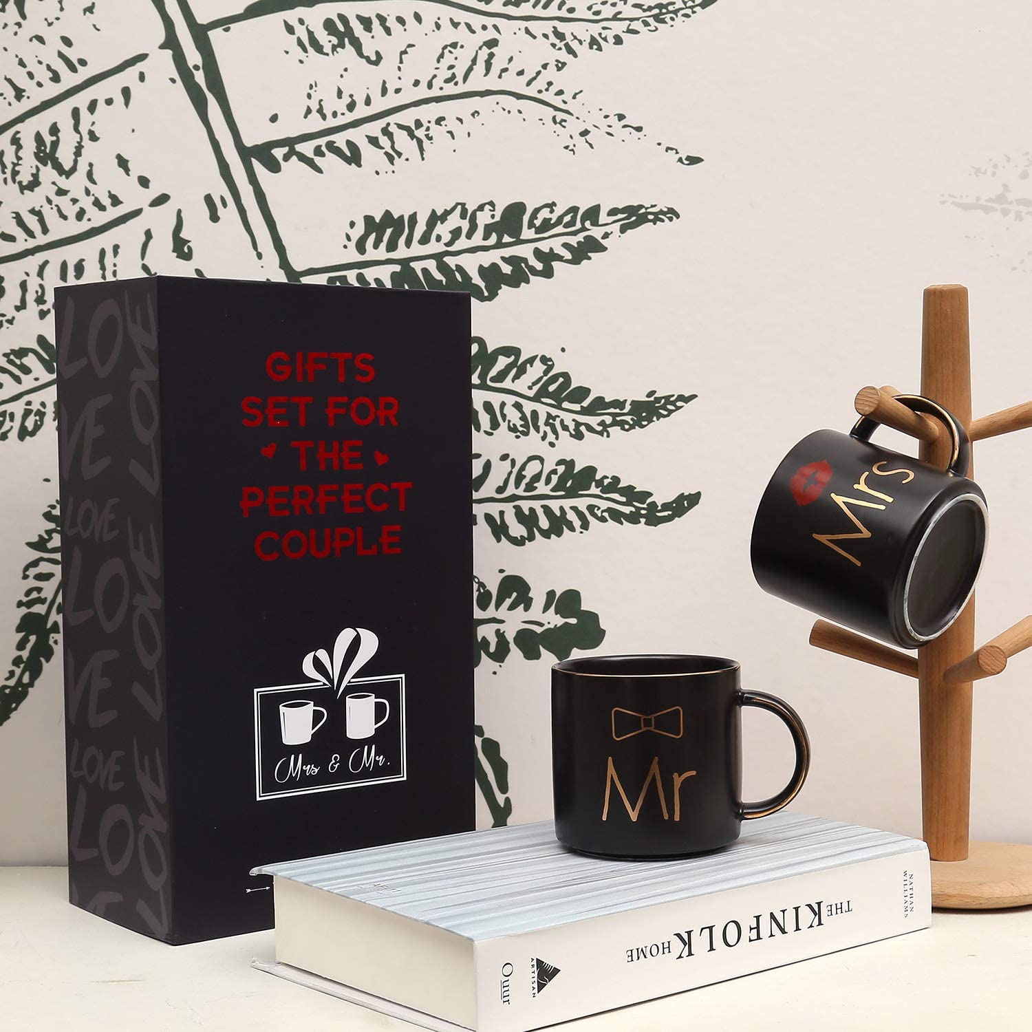 Sovyime Mr and Mrs Couples Coffee Mugs Cups Gifts Set for Engagement Wedding Bridal Shower Bride and Groom to Be Newlyweds Anniversary - Image 2
