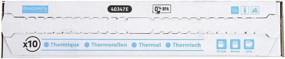 Exacompta Credit Card and Cash Register Receipt Roll, 57mm x 44m, White - Image 2