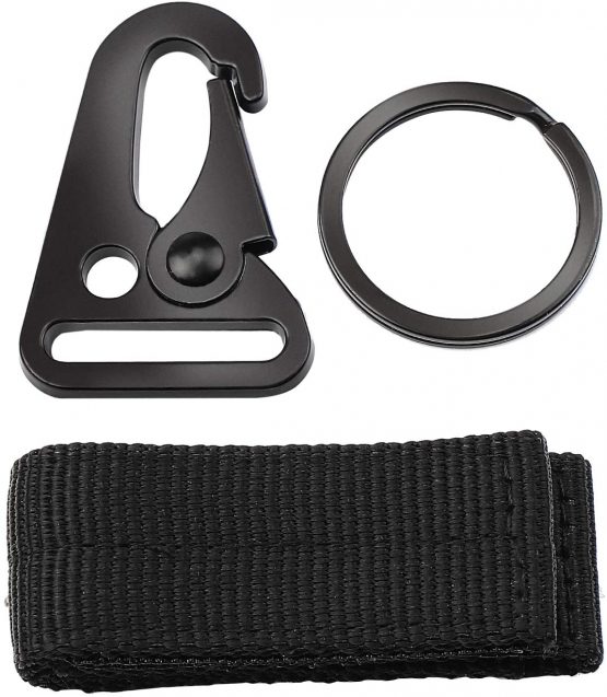 Coolty Tactical Hanging Belt Carabiner Clip Molle Strap Snap Hook Nylon Webbing Buckle Strap Clip Backpack Tape Keychain Hanging Buckle Belt Key Ring Holder for Camping Hiking Outdoor Activities - Image 3