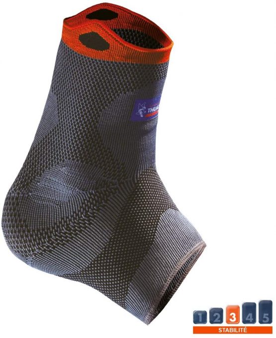 Reinforced Ankle Support Thuasne Sport - Grey/Orange - Size M