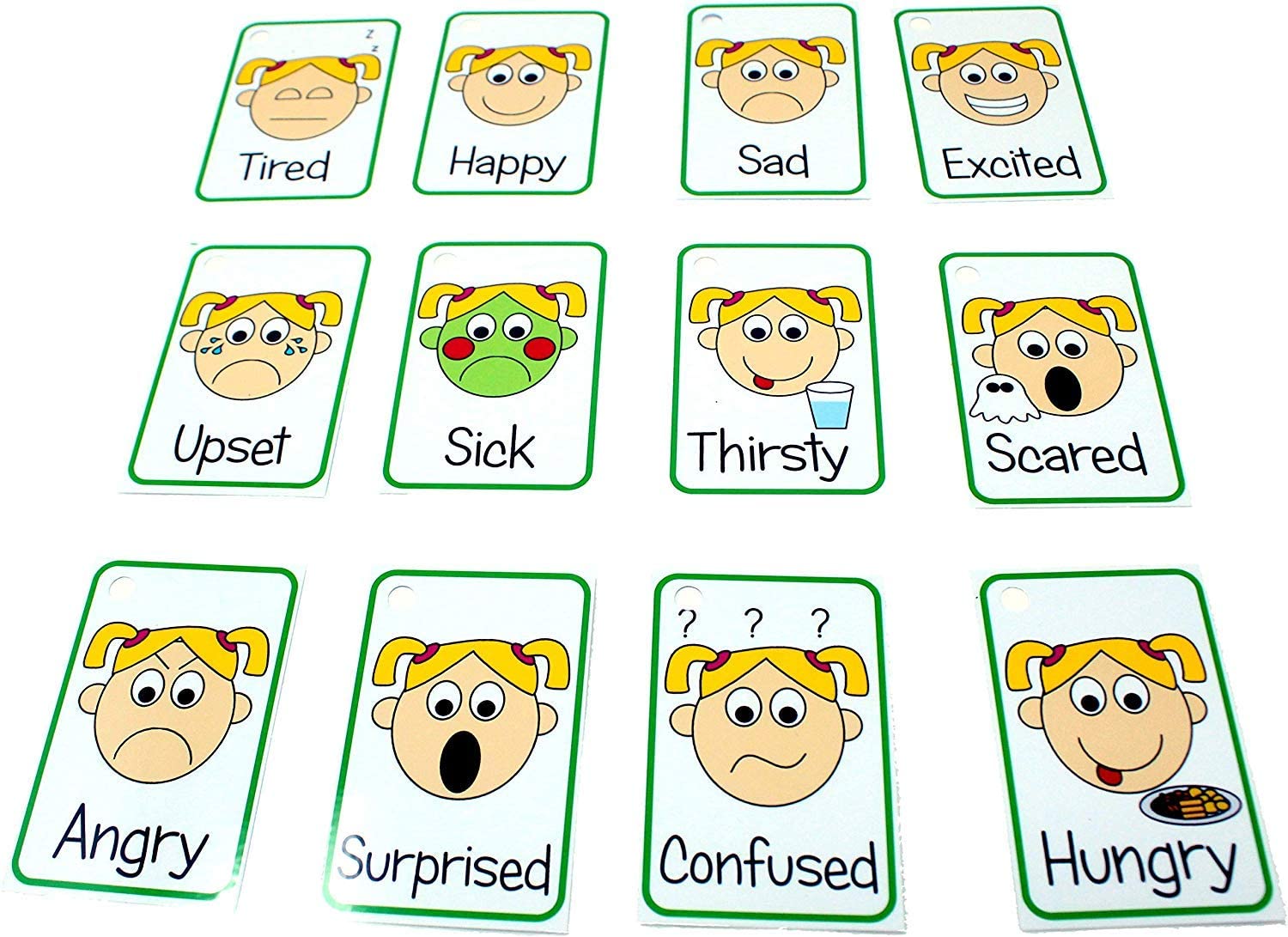 kids2learn Feelings and Emotions Flash Cards for Boys Girls ASD