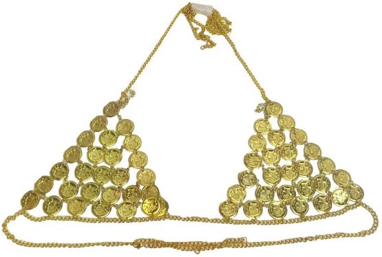 Bristol Novelty BA1978 Princess Coin Bra Adult Costume, One Size