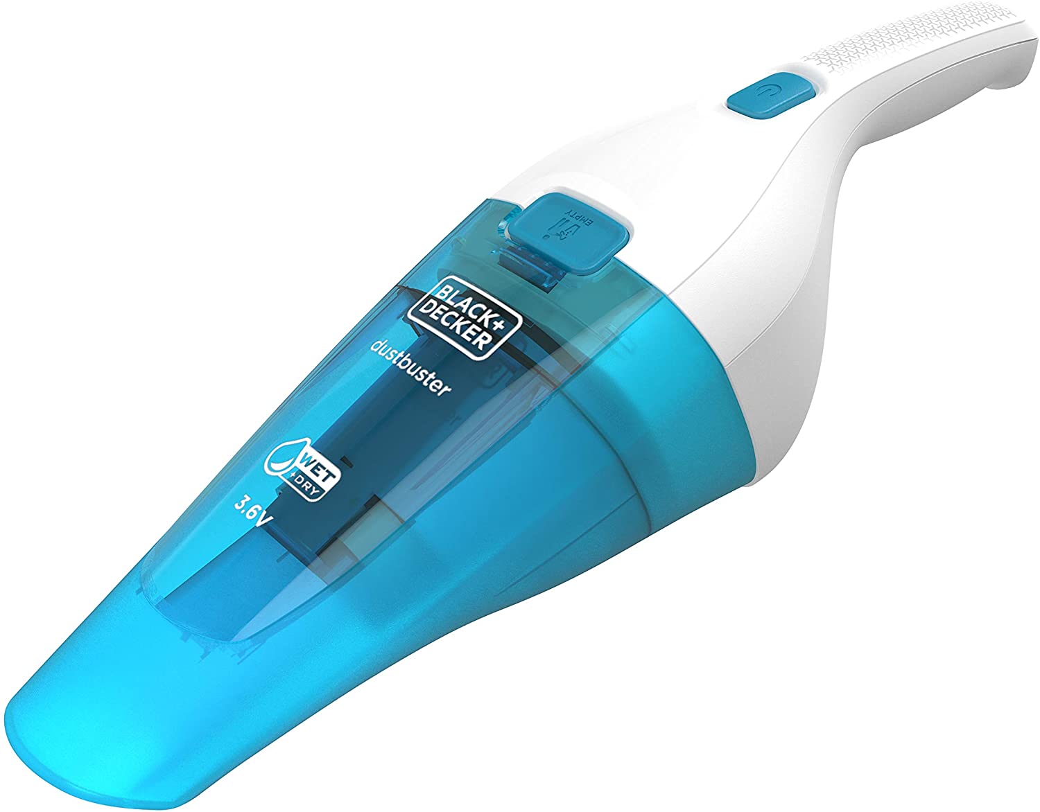 BLACK+DECKER dustbuster Wet & Dry 3.6V Cordless Handheld Vacuum Cleaner, WDC115WA-QW, Blue, White