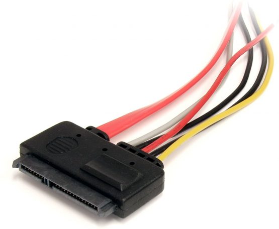 StarTech 12in 22 Pin SATA Power and Data Extension Cable - 1ft SATA data power Extension - 12 inch SATA Extension - Image 2