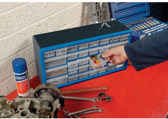 Draper 12015 Plastic Organiser with 30 Drawer, 500mm x 160mm x 255mm - Image 2