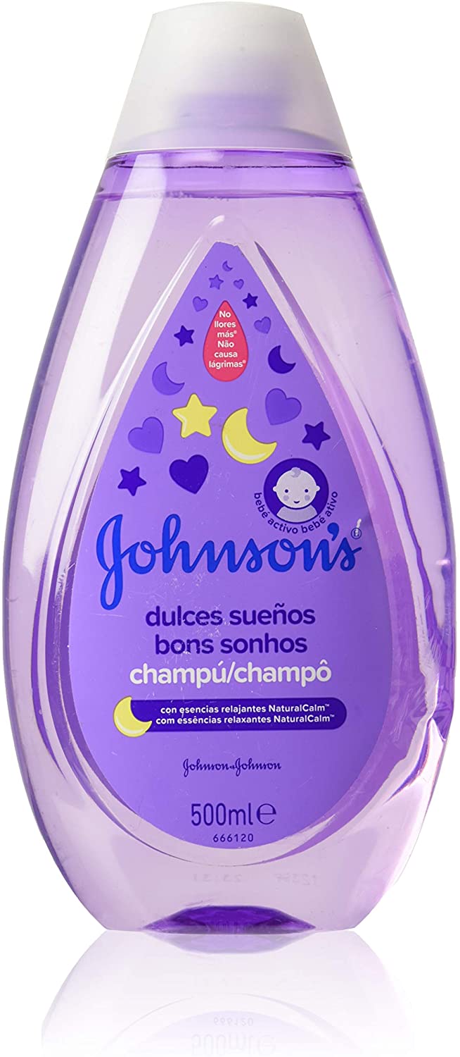 Johnson's Baby Shampoo sweet dreams, with relaxing essences NaturalCalm, lavender and manzanill, 500 ml, 500 ml (Pack of 1)