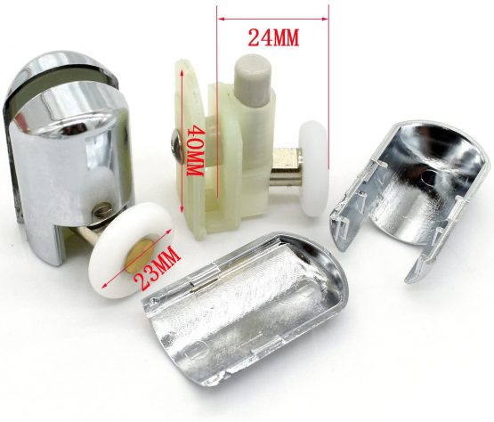 Set of 4 Chrome Plated Shower Door Rollers 2 Upper and 2 Lower YQ2028 - Image 2