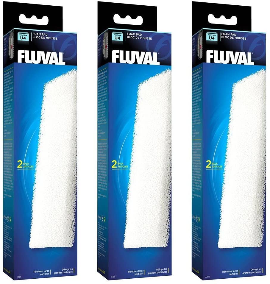 Fluval U4 Filter Foam Pads, 3 x 2 Pack, X-Small