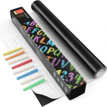 Arteza Chalk Board Sticker for Wall ( 45 cm x 5 m) - 8 Chalks - Strong Hold - Self Adhesive Chalkboard Contact Paper Home Office