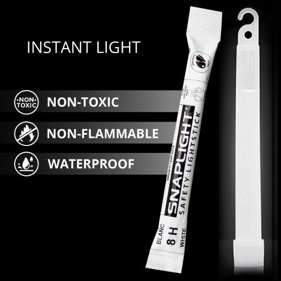 Cyalume Technologies SnapLight White Glow Sticks – 6 Inch Industrial Grade, Ultra Bright Light Sticks with 8 Hour Duration (Pack of 10) - Image 2