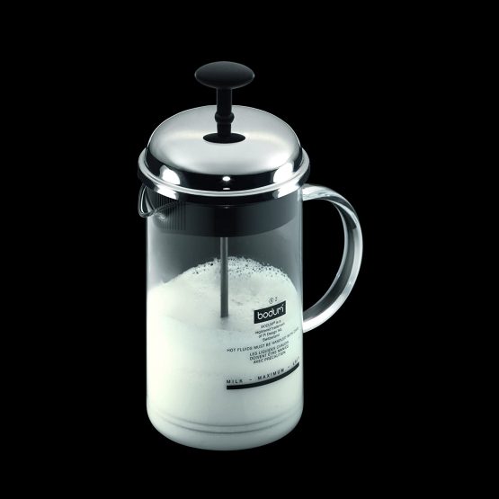 Bodum CHAMBORD Milk Frother, manual, 8 oz - Stainless Steel/Clear - Image 4