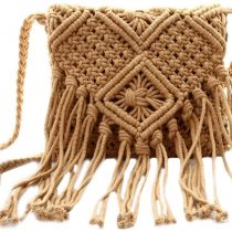LA HUATE Women Handmade Beach Shoulder Bags Summer Holiday Tassel Purse Casual Messenger Bags Crossbody Bags