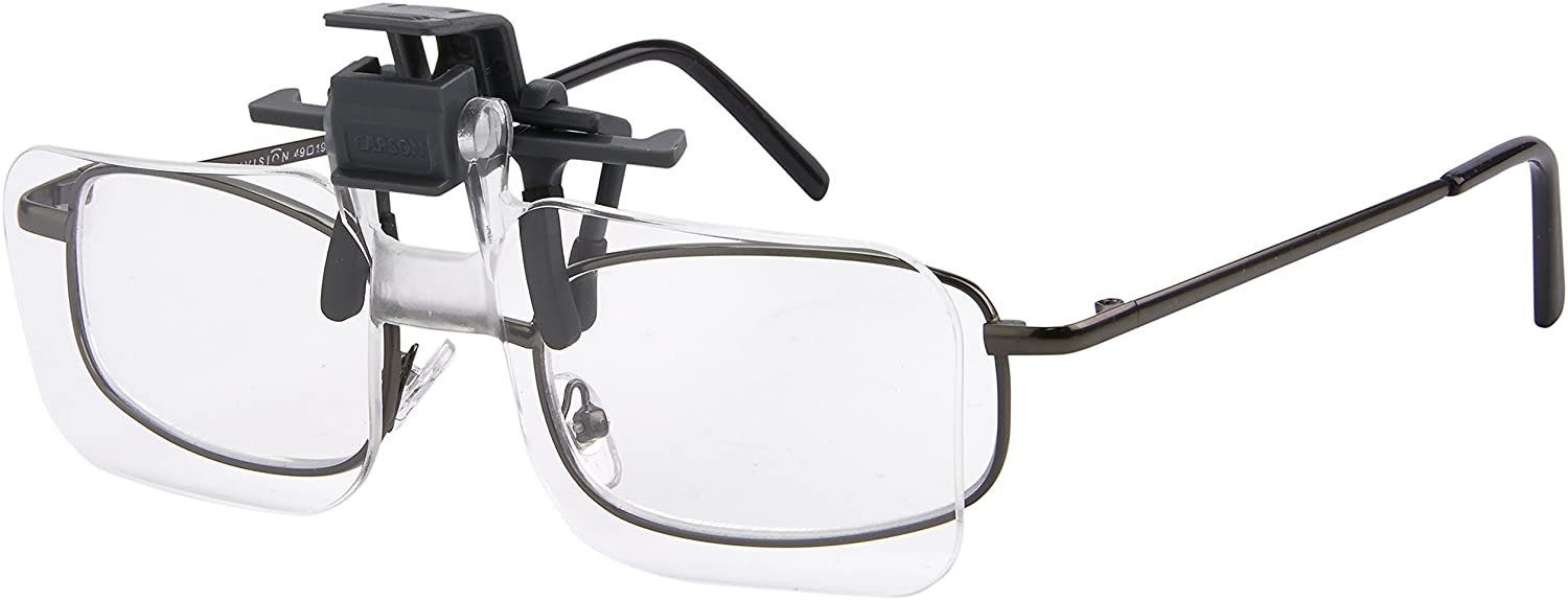 Carson OD-10 Clip and Flip Hands-Free 1.5x (+2.25) Magnifying Lenses, Grey, +2.25 Diopters (1.5x Power) - Image 4
